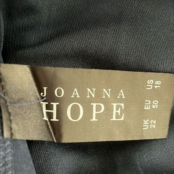 Joanna Hope Navy with White Hand Beading Sheer with lining Gown SZ 18 - Picture 12 of 13